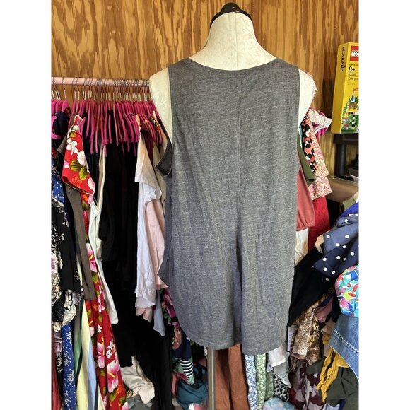 Torrid Tank Top Pullover Wide Strap Heathered Gray Mountain Scene Knit Sz 1 (1X) - Picture 5 of 7